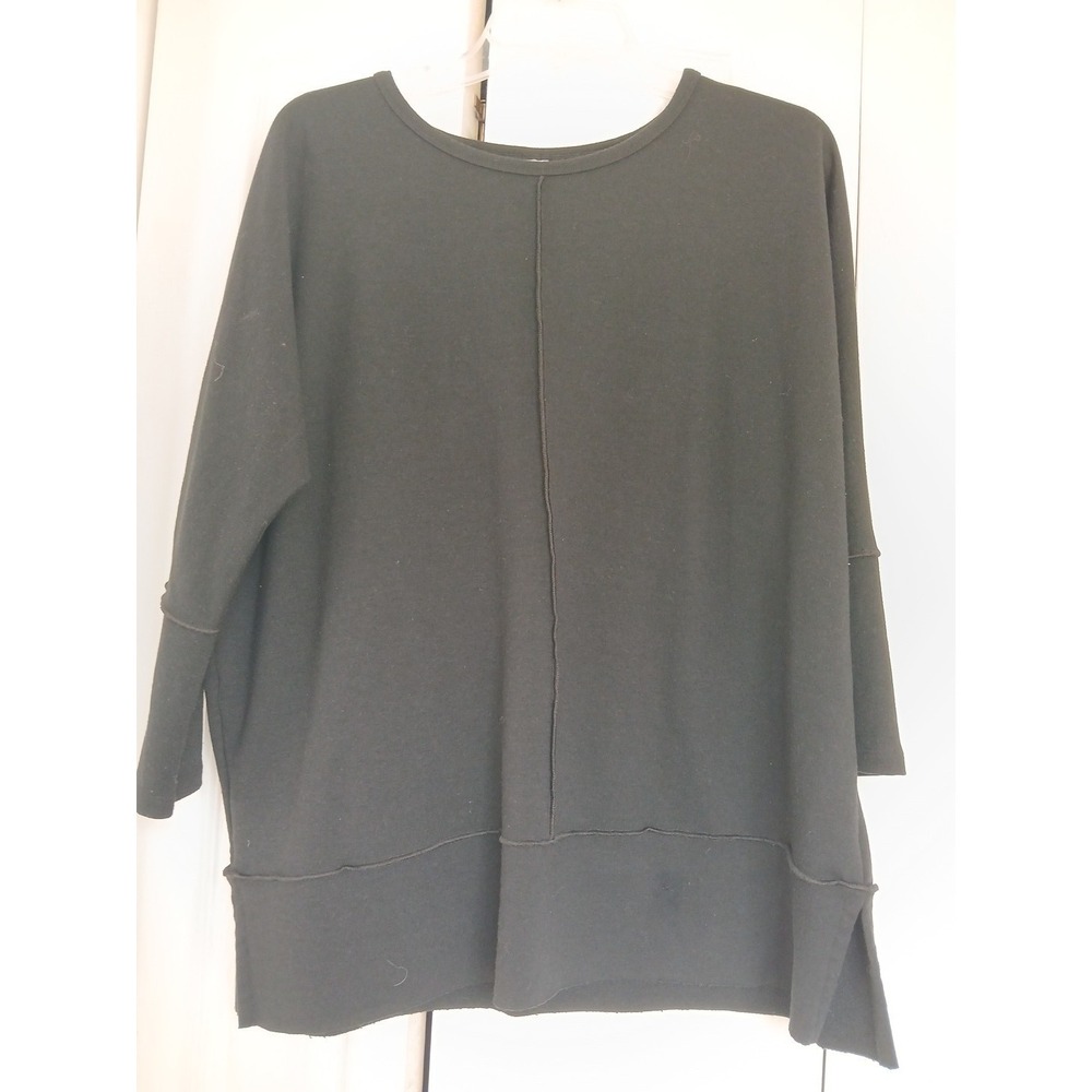 Spanx Dolman Sleeve Perfect Length Top Black 3/4 Sleeve Women Size XS